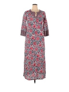 Anokhi Pour Simrane Cotton hand block print long maxi kurta dress large